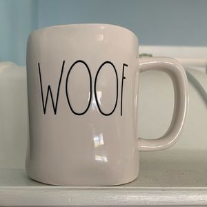 Woof Coffee Mug by Rae Dunn